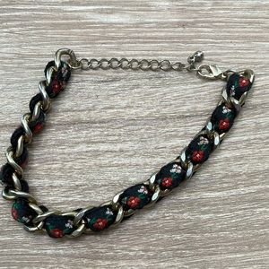 FREE with purchase of another item! floral cloth bracelet (F21)